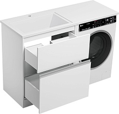 Misty Тумба под раковину Ингрид 70 под стиральную машину белая – фотография-7